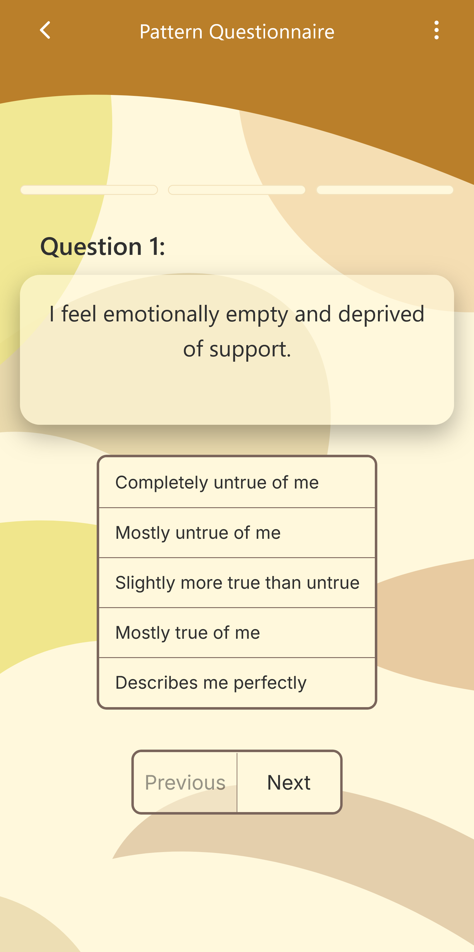 Schema Therapy Assessment for Depression and Anxiety - Personalized Mental Health Questionnaire
